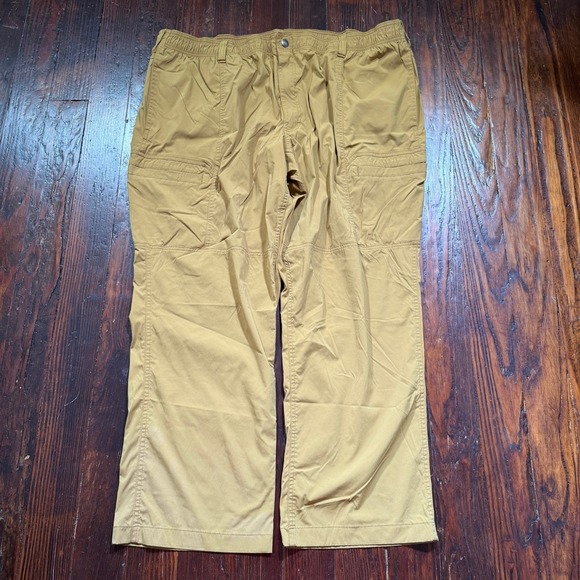 Duluth Trading Pants Mens 48x30 Tan DuluthFlex Hike Yeah Hiking Nylon Stretch - Picture 1 of 13